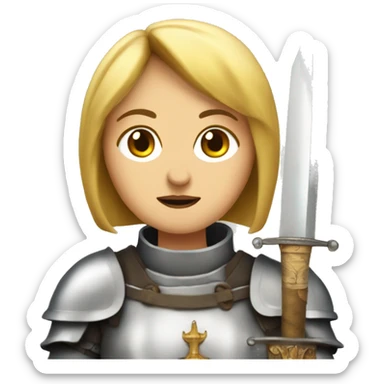 Joan of arc with sword sticker