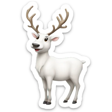 white-reindeer sticker