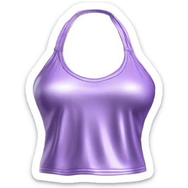 Realistic metallic lavender halter top clothing isolated.  sticker