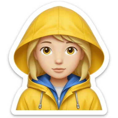 Raincoat Pedestrian sticker