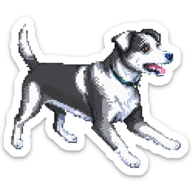 fast running dog sticker