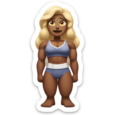 muscular gargantuan extremely muscular massive giant female woman sticker