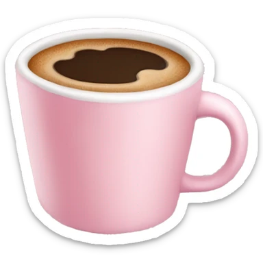 Pastel pink coffee sticker