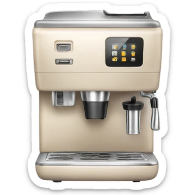 Light beige coffee machine  sticker