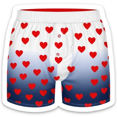 dungeon crawler carl's boxer shorts: white men's boxer shorts with print pattern of small red hearts sticker