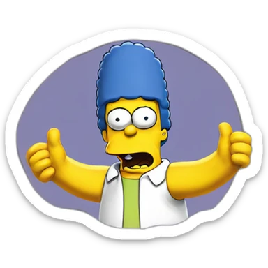 the simpsons homer fall guys style sticker