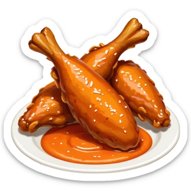 chicken wings buffalo sticker