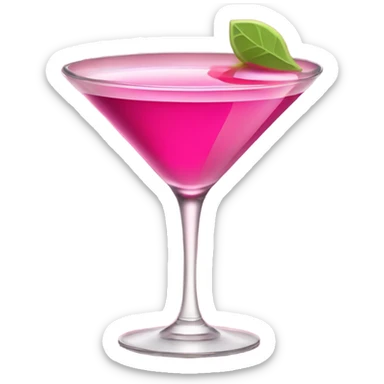 Pink Martini glass sticker