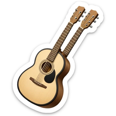 emoji de violão acústico em preto e branco sticker