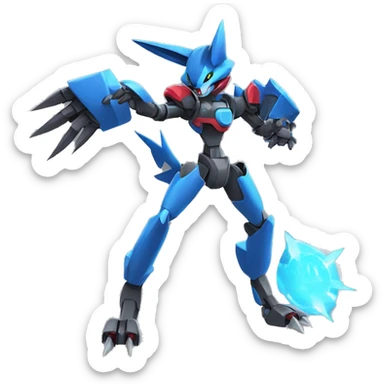 Lucario-Zoroark-medabot-Mecha full body sticker