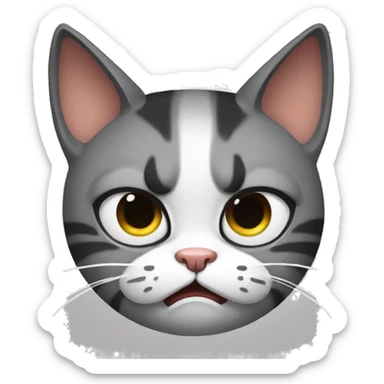 Angry cat sticker