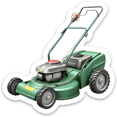 pencil drawing of a lawn mower sticker