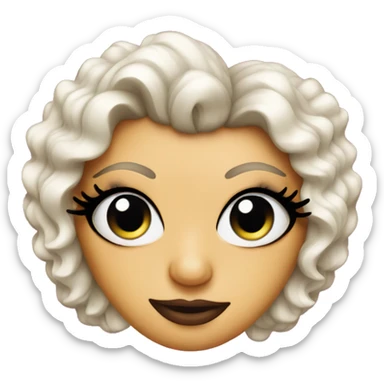 Heart with drag queen eyelashes  sticker