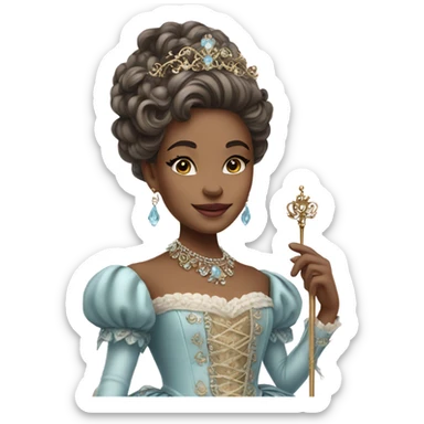 rococo beautiful princess wand sticker