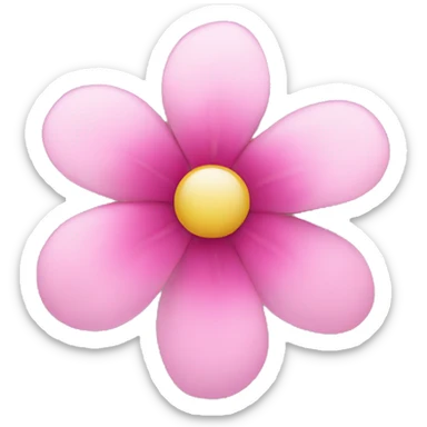 pink flower sticker