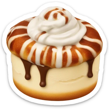 Cinnabon with cream  sticker