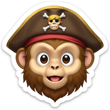 monkey with pirate hat























 sticker