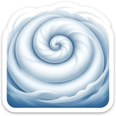 A swirl of morning fog rolling across the ground. sticker