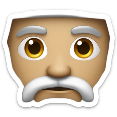 angry pakistani man with white prayer hat and long messy black beard sticker