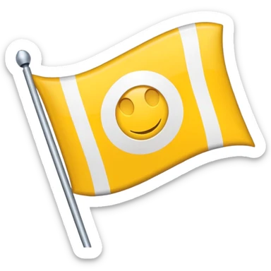 flag yellow white yellow weird symbol sticker