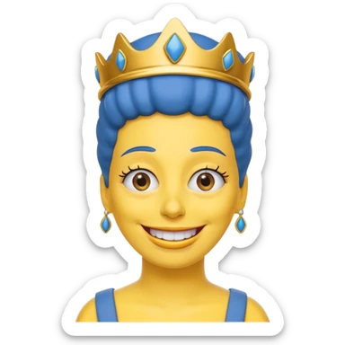 Marge Simpson with complete yellow sticker