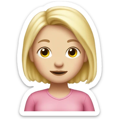 Blonde Pig girl  sticker