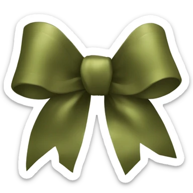 Olive green bow sticker