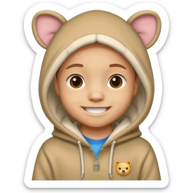 Animal Hoodie Kid sticker