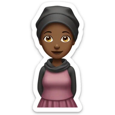 black girl with bonnet sticker