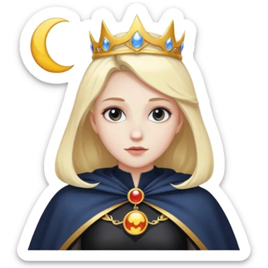 Eclipse Princess – shadow cape + lunar pin,Shadow Princesses. sticker