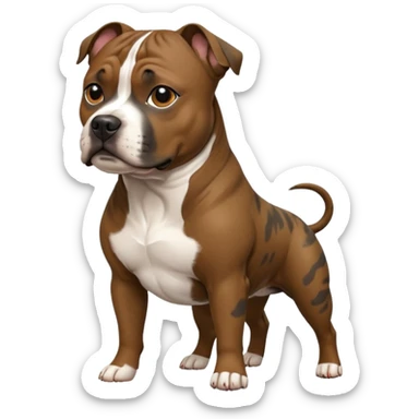 Completely Brindle English Staffordshire Bull Terrier sticker