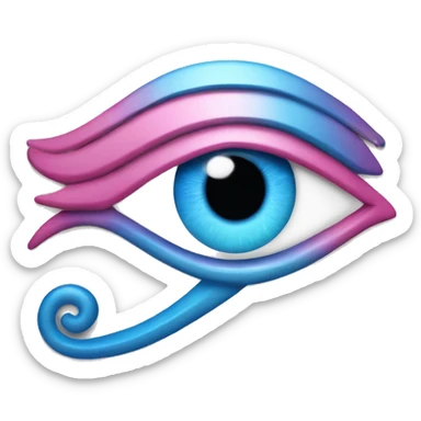 eye of horus with transgender pink and blue inside the transgender symbol sticker