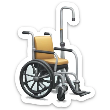 white cane and wheelchair sticker