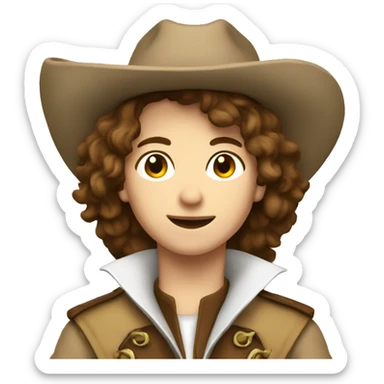 Musketeer beige jacket brown hair garden sticker