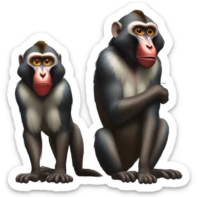 mandrill realist sticker