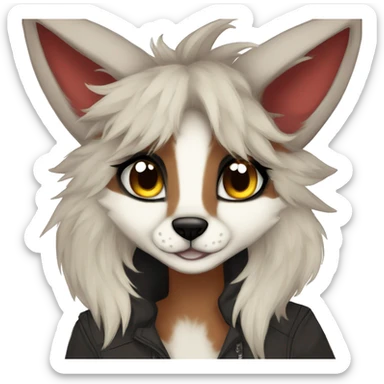 Edgy sharp modern anthro furry by Falvie, LiLaiRa, AngieWolf sticker