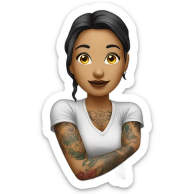 Tattoo artist female sticker