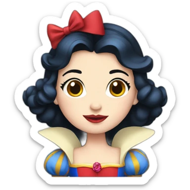 Snow white with dress sticker