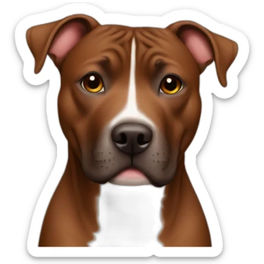 All brown staffy sticker