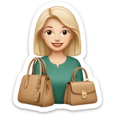 italian fashion with bag sticker