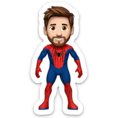 lionel messi as spider man sticker