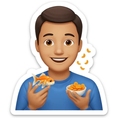 trump eating goldfish crackers sticker