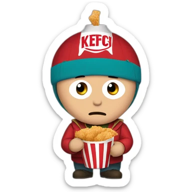 Cartman eating KFC sticker