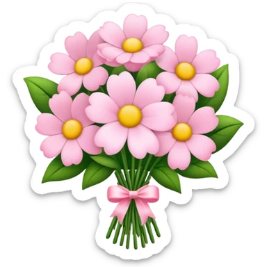 light pink flower bouquet  sticker