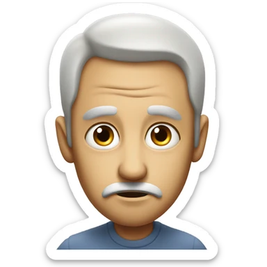 Strange and desperate looking man in his eyes reaching his hand out sticker