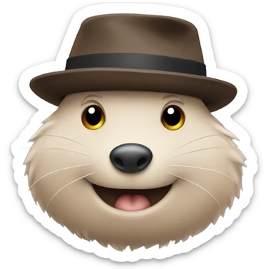 Mole with hat sticker