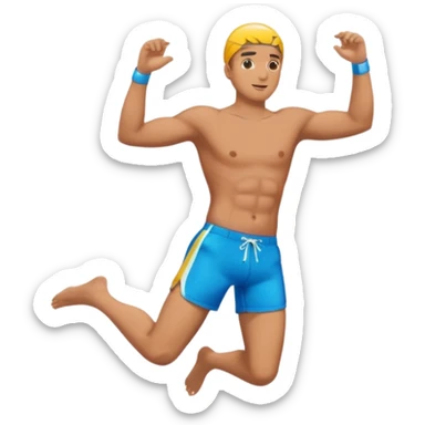 Jumping off a cliff sticker