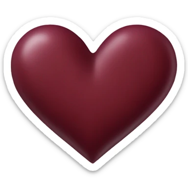 Maroon heart  sticker