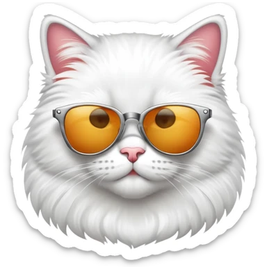 Cool cat wearing sunglasses, looking confident sticker