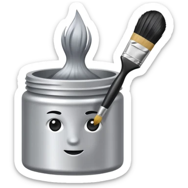 tube of hair dye with a brush next to it sticker